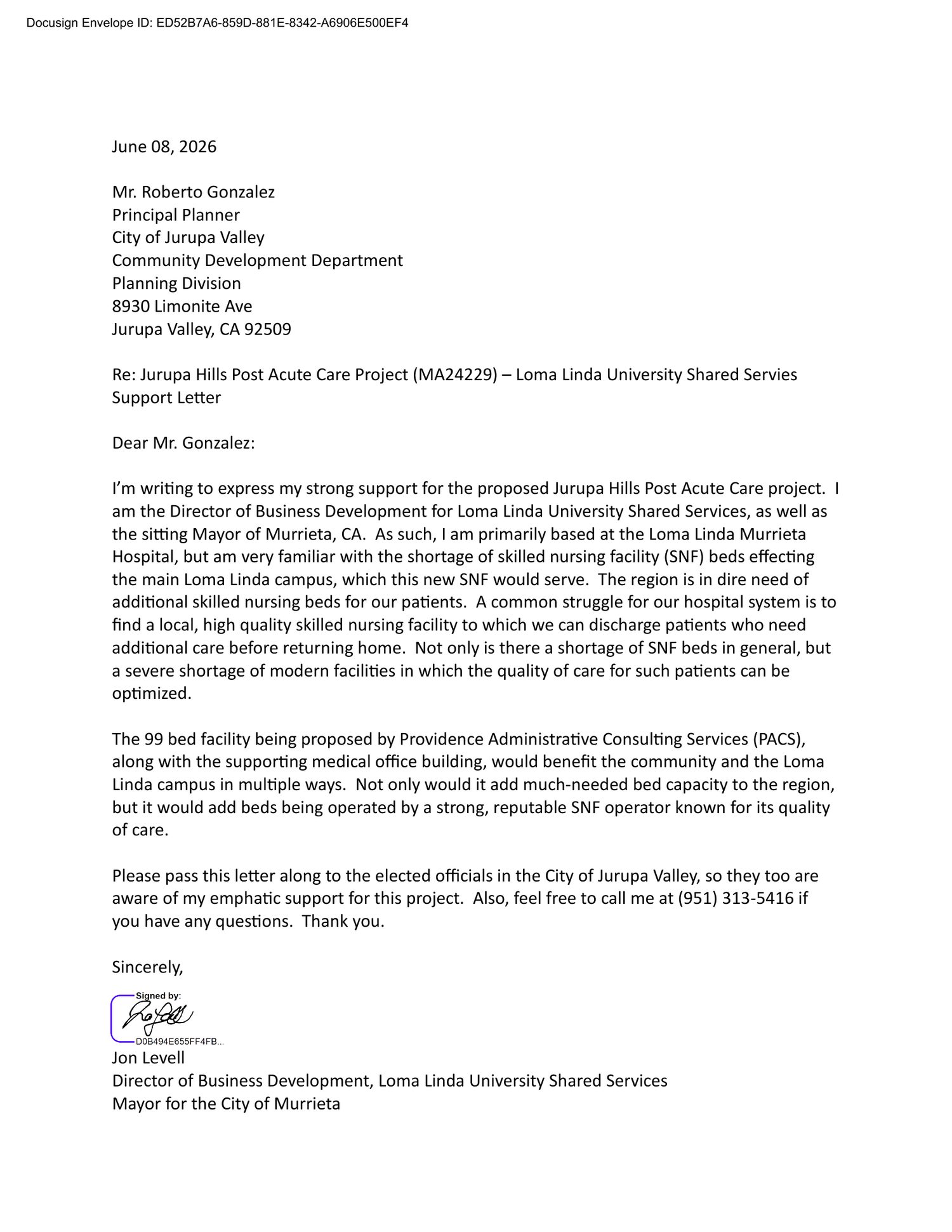 Community support letter, page 5